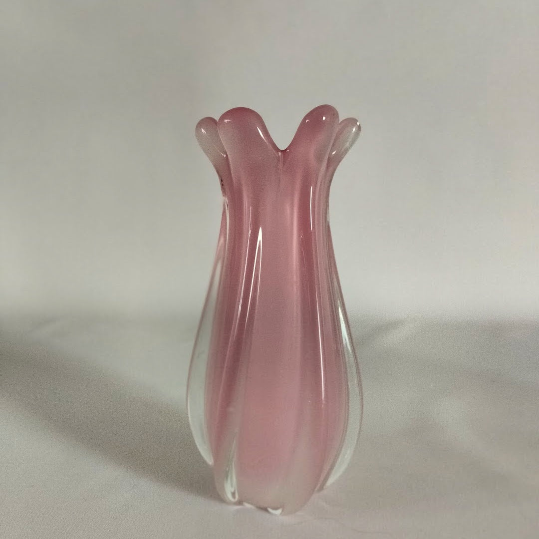 Murano ribbed vase
