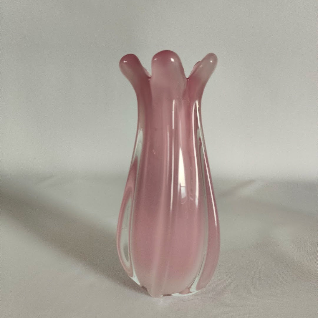 Murano ribbed vase