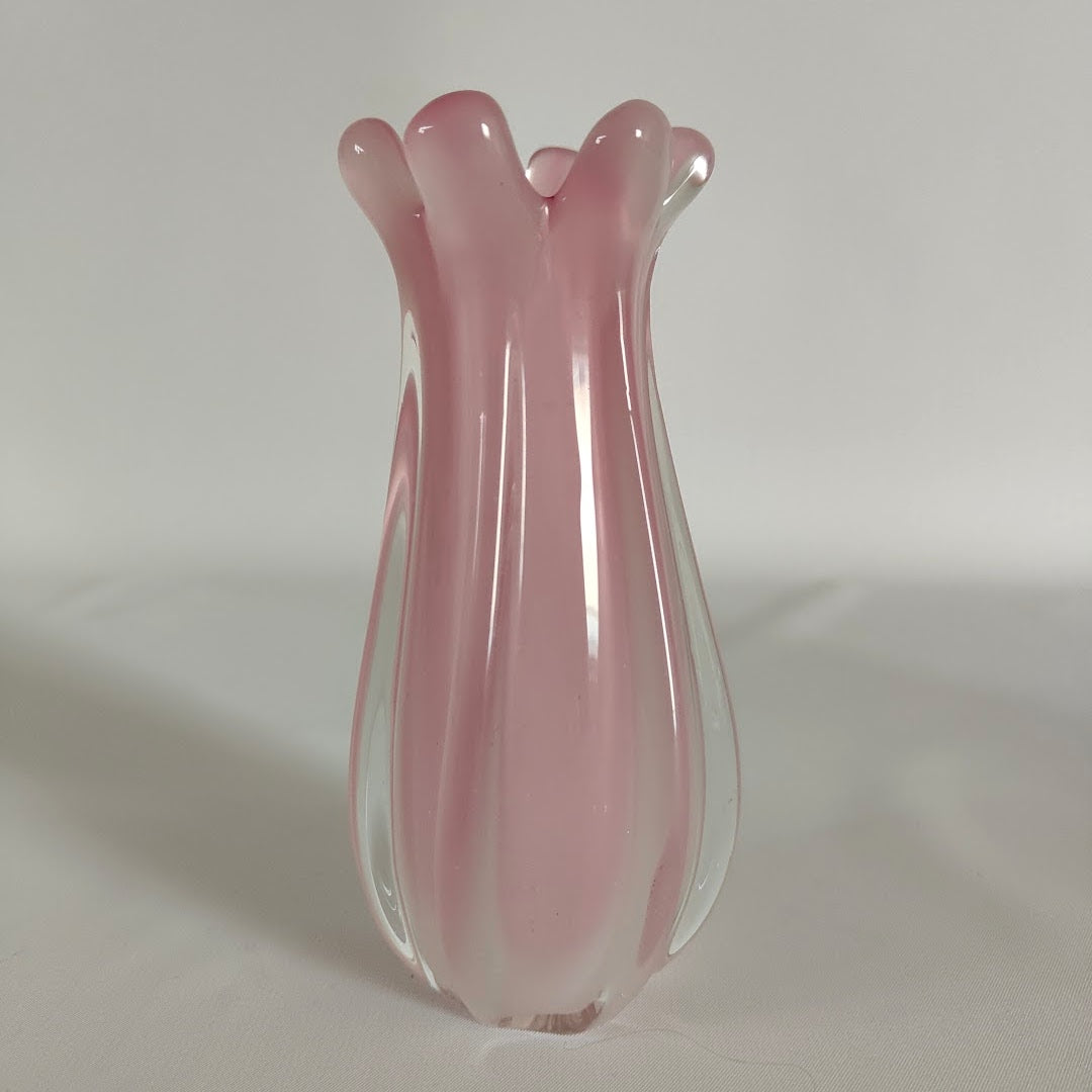 Murano ribbed vase
