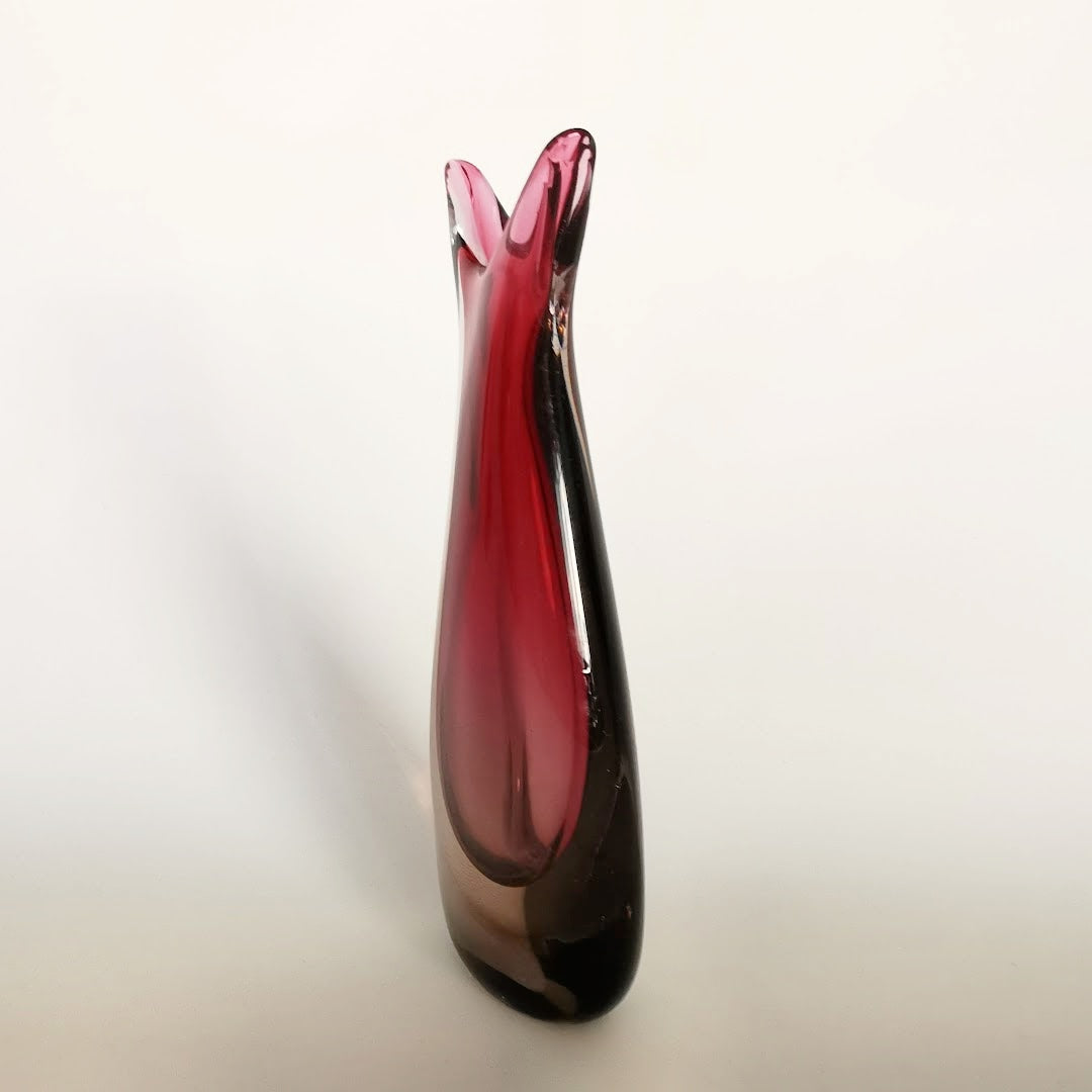 Violette Sommerso Vase Murano um 1960 Vasen Murano Sommerso