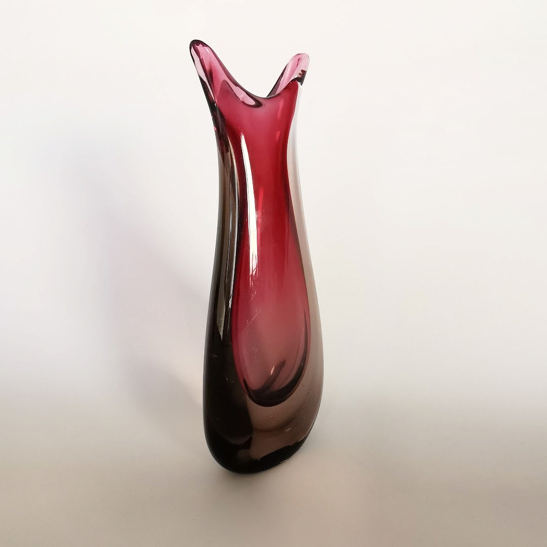 Violette Sommerso Vase Murano um 1960 Vasen Murano Sommerso