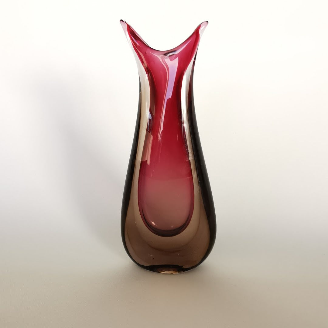 Violette Sommerso Vase Murano um 1960 Vasen Murano Sommerso