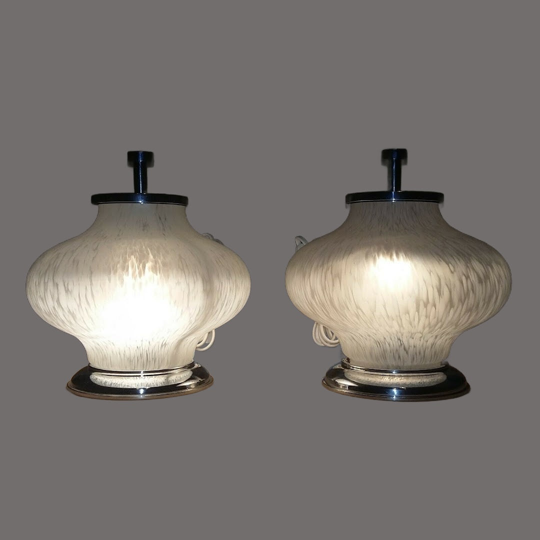 Paar Tischlampen  Murano