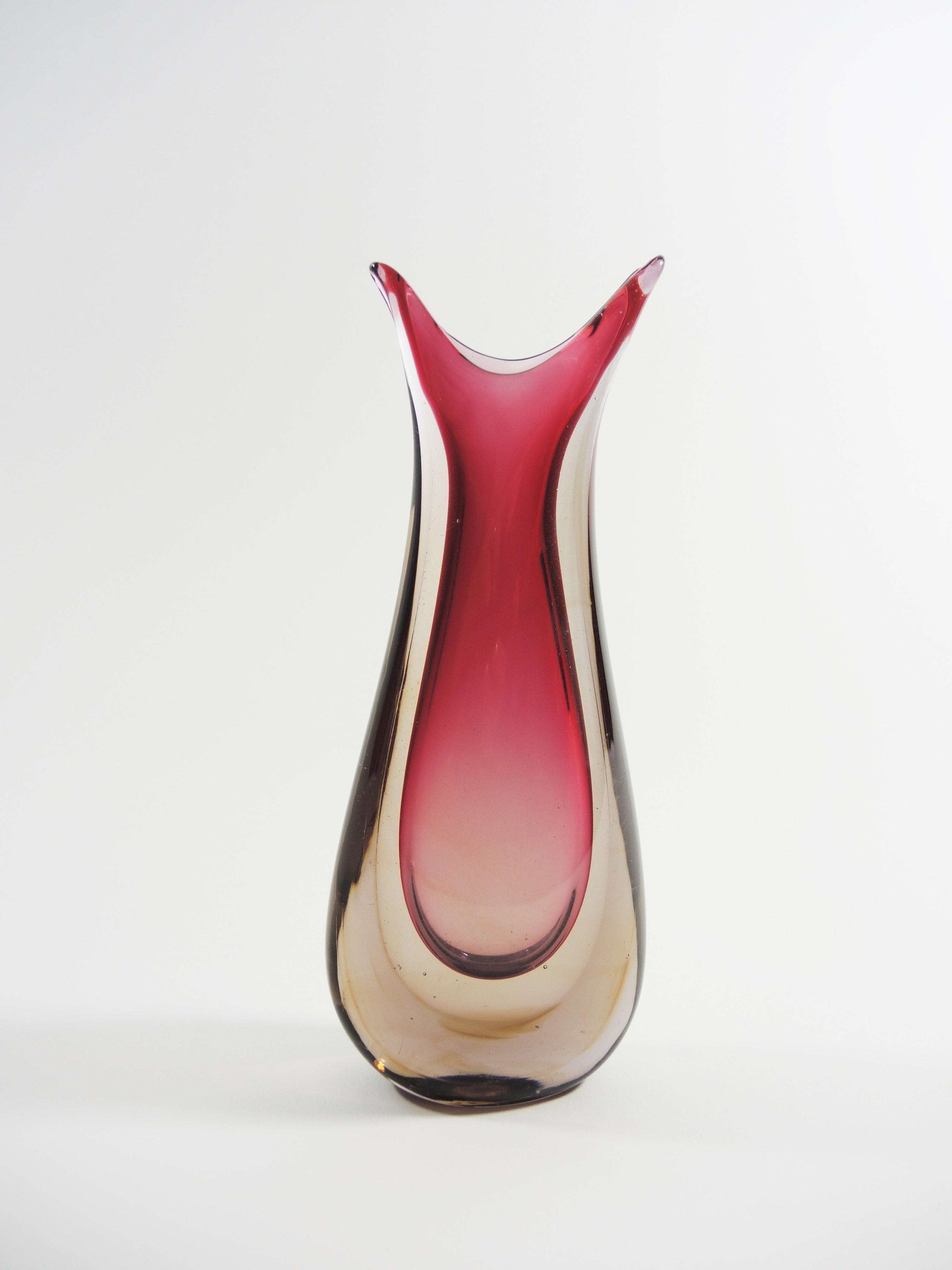 Violette Sommerso Vase Murano um 1960 Vasen Murano Sommerso 