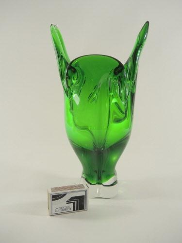 Gosse grüne Murano Vase um 1960.