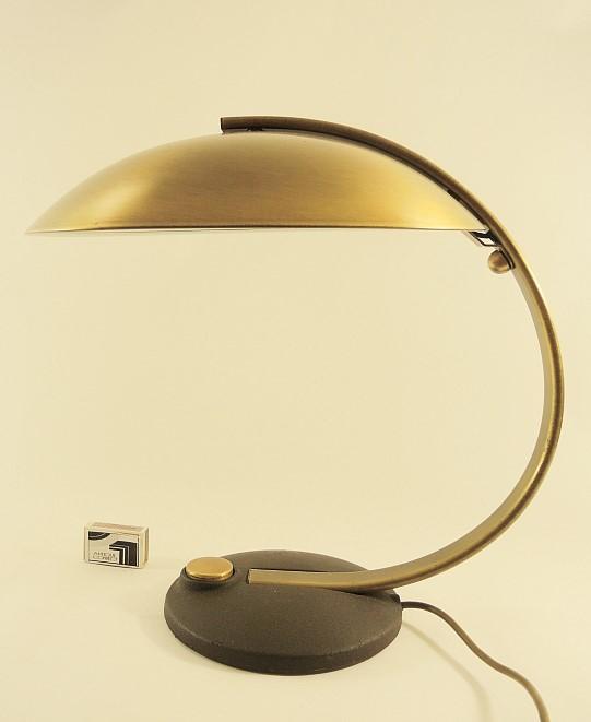 Grosse, antike Messinglampe um 1930-40.