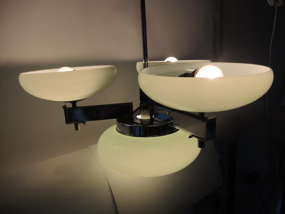 Dreiarmige Vintage Design Deckenlampe Deutschland um 1930-40.