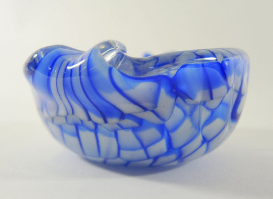 Kleine blaue Murrinen Schale Murano.