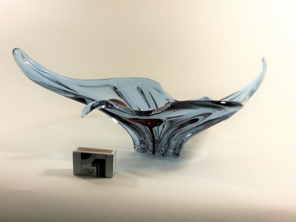 Grosse, lila Glasschale , Murano um 1960-70