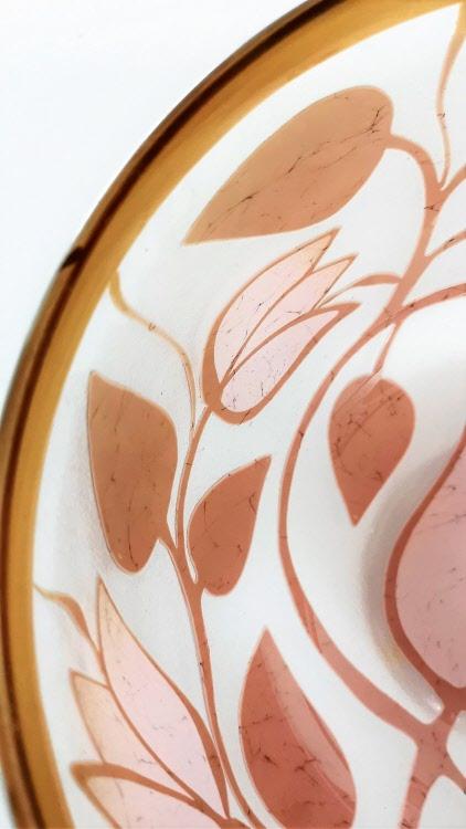Grosse skandinavische Kameenglas-Schale, signiert Dekorative Gefäße Boda Skandinavien 