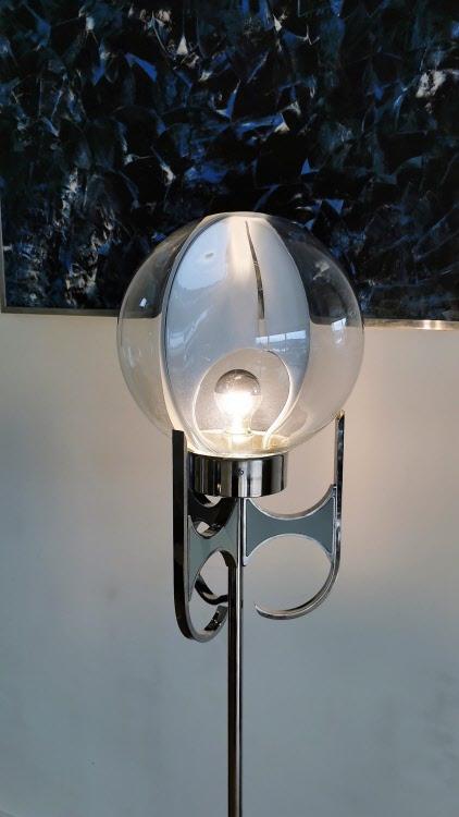 Stehlampe Design Toni Zuccheri für Venini Serie Membrana 1966 Leuchten Toni Zuccheri Venini Murano 