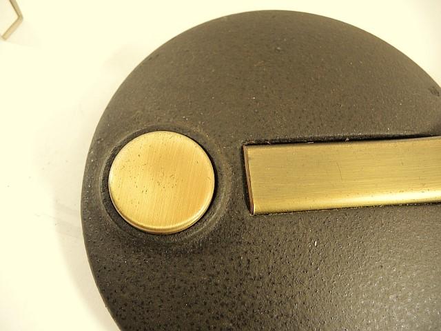 Grosse, antike Messinglampe um 1930-40.
