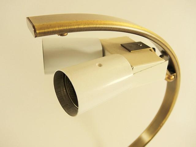 Grosse, antike Messinglampe um 1930-40.