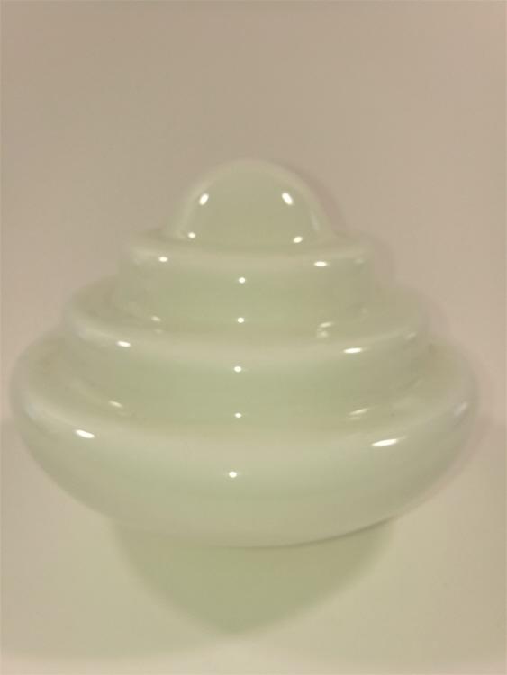 Ersatzglas Art Déco Lampe aus weissem Milchglas.