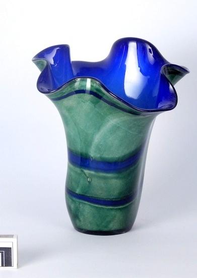 Blaugrüne Fazzoletti Vase.