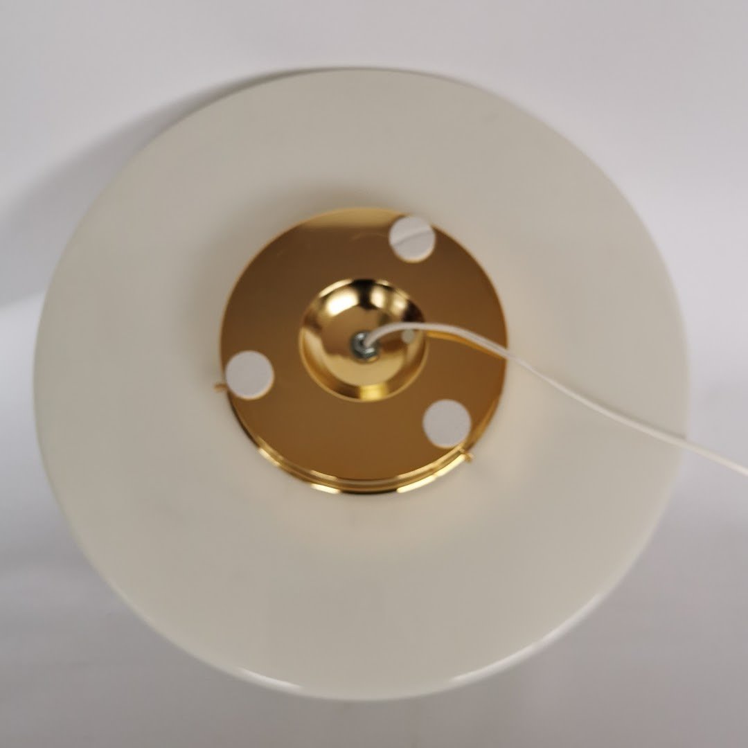 Sehr grosse halbmondformige Tischlampe Murano um 1970 Lampen Murano 