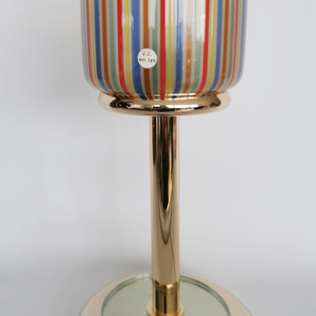 Vintage Tischlampe von Venini für Leucos um 1980 Lampen Venini Leucos 