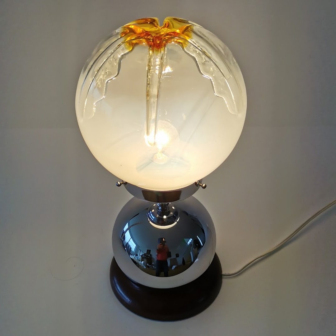 Tischlampe Design Toni Zuccheri für Mazzega um 1970 Lampen Tony Zuccheri Mazzega Murano 